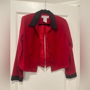 Women's Red Jacket with Black Trim